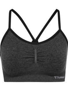 hummel hmlCI SEAMLESS SCRUNCH SPORTS BRA Funktionstop Damen BLACK MELANGE