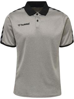 hummel hmlAUTHENTIC FUNCTIONAL POLO Funktionsshirt Herren GREY MELANGE
