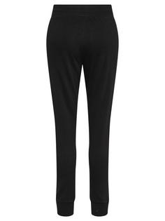 Rückansicht von hummel hmlBOOSTER TAPERED WOMAN PANTS Trainingshose Damen BLACK