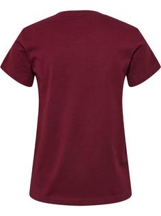 Rückansicht von hummel hmlBOOSTER WOMAN T-SHIRT Funktionsshirt Damen CABERNET