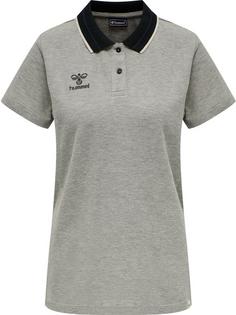 hummel hmlMOVE POLO WOMAN Funktionsshirt Damen GREY MELANGE