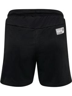 Rückansicht von hummel hmlMOVE GRID COT. SHORTS WOMAN Funktionsshorts Damen BLACK