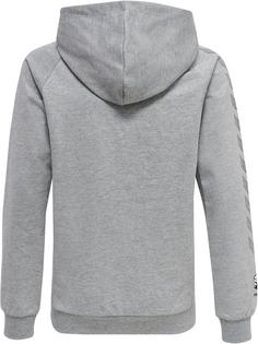 Rückansicht von hummel hmlMOVE GRID COTTON HOODIE KIDS Hoodie Kinder GREY MELANGE