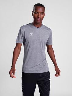 Rückansicht von hummel hmlAUTHENTIC PL JERSEY S/S Funktionsshirt Herren GREY MELANGE