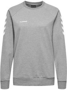 hummel HMLGO COTTON SWEATSHIRT WOMAN Funktionssweatshirt Damen GREY MELANGE