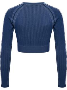 Rückansicht von hummel hmlMT BLAZE SEAMLESS T-SHIRT L/S Funktionsshirt Damen INSIGNIA BLUE