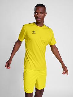 Rückansicht von hummel hmlAUTHENTIC PL JERSEY S/S Funktionsshirt Herren BLAZING YELLOW