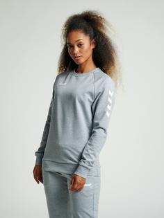 Rückansicht von hummel HMLGO COTTON SWEATSHIRT WOMAN Funktionssweatshirt Damen GREY MELANGE