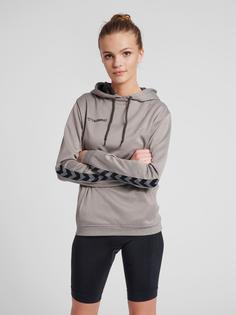 Rückansicht von hummel hmlAUTHENTIC POLY HOODIE WOMAN Hoodie Damen GREY MELANGE