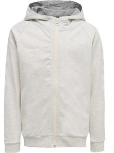 hummel HMLGO COTTON ZIP HOODIE WOMAN Hoodie Damen EGRET MELANGE