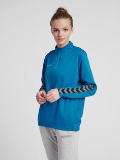 Rückansicht von hummel hmlAUTHENTIC HALF ZIP SWEATSHIRT WOMAN Funktionssweatshirt Damen CELESTIAL