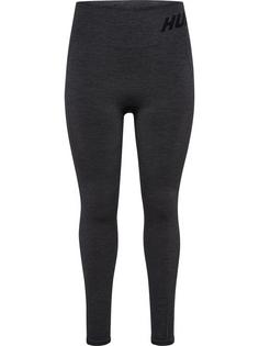 hummel hmlTE CURVE SEAMLESS MW TIGHTS Tights Damen BLACK MELANGE
