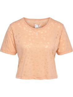 hummel hmlMT IRIS BURNOUT CROP T-SHIRT Funktionsshirt Damen ALMOST APRICOT