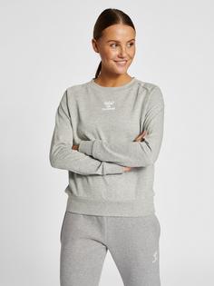Rückansicht von hummel hmlICONS WOMAN SWEATSHIRT Sweatshirt Damen GREY MELANGE