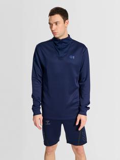 Rückansicht von hummel hmlCOURT HALF ZIP L/S Funktionssweatshirt Herren MARINE