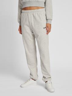 Rückansicht von hummel hmlLGC SHAI REGULAR PANTS Hose Damen TOFU MELANGE