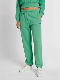 Rückansicht von hummel hmlLGC SHAI REGULAR PANTS Hose Damen GREEN SPRUCE