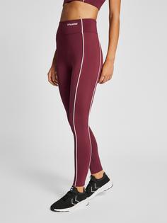 Rückansicht von hummel hmlMT FLASH HIGH WAIST TIGHTS Tights Damen ZINFANDEL