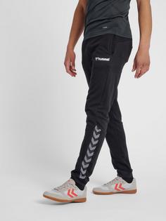 Rückansicht von hummel hmlAUTHENTIC SWEAT PANT Trainingshose Herren BLACK/WHITE