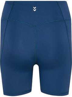 Rückansicht von hummel hmlMT ACTIVE HW TIGHT SHORTS Funktionsshorts Damen INSIGNIA BLUE