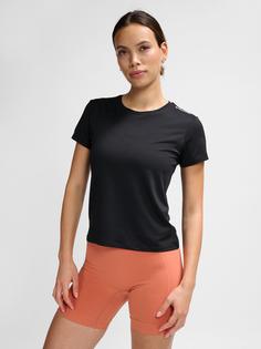 Rückansicht von hummel hmlMT AURA MESH T-SHIRT Funktionsshirt Damen BLACK