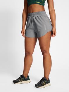 Rückansicht von hummel hmlTE VITAL WOVEN SHORTS Funktionsshorts Damen SHARKSKIN