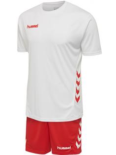 hummel hmlPROMO DUO SET Trainingsanzug Herren WHITE/TRUE RED