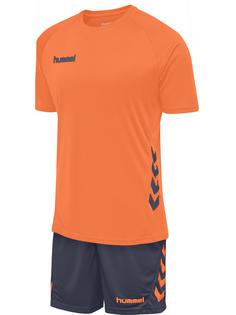 hummel hmlPROMO DUO SET Trainingsanzug Herren NASTURTIUM/OMBRE BLUE