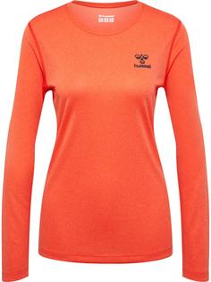 hummel hmlSPRINT MEL T-SHIRT L/S WOMAN Funktionsshirt Damen SPICY ORANGE MELANGE