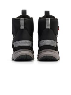 Rückansicht von hummel REACH CONQUER SUPER HIGH TEX JR Winterschuhe Kinder BLACK/GREY