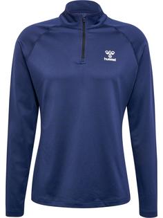hummel hmlSPRINT HALF ZIP Funktionssweatshirt Herren BLACK IRIS