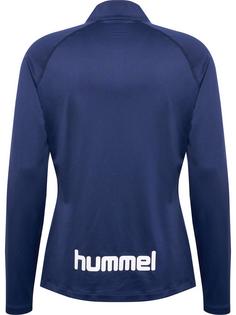 Rückansicht von hummel hmlSPRINT HALF ZIP Funktionssweatshirt Herren BLACK IRIS