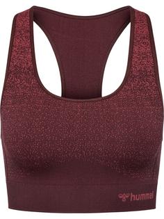 hummel hmlMT FADE SEAMLESS SPORTS TOP Funktionstop Damen BITTER CHOCOLATE/MINERAL RED