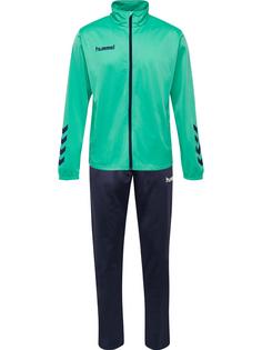 hummel hmlPROMO POLY SUIT Trainingsanzug Herren ATLANTIS/MARINE