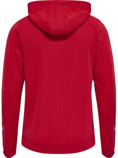 Rückansicht von hummel hmlLEAD ZIP POLY HOODIE Hoodie Herren TRUE RED