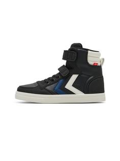 hummel SLIMMER STADIL LEATHER HIGH JR Sneaker Kinder BLACK/BLUE