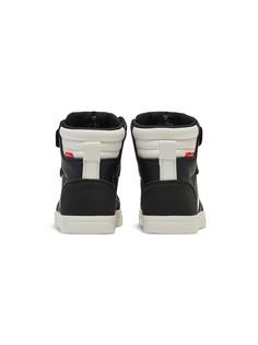 Rückansicht von hummel SLIMMER STADIL LEATHER HIGH JR Sneaker Kinder BLACK/BLUE
