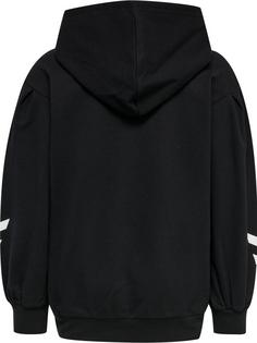 Rückansicht von hummel hmlCUATRO HOODIE Hoodie Kinder BLACK