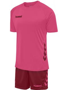 hummel hmlPROMO DUO SET Trainingsanzug Herren RASPBERRY SORBET/BIKING RED