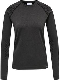 hummel hmlCI SEAMLESS T-SHIRT L/S Funktionsshirt Damen BLACK MELANGE