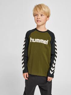 Rückansicht von hummel HMLBOYS T-SHIRT L/S Funktionsshirt Kinder DARK OLIVE
