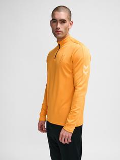 Rückansicht von hummel hmlACTIVE PL HALF ZIP Funktionssweatshirt Herren BLAZING ORANGE