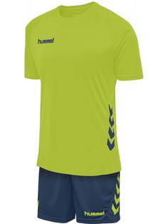 hummel hmlPROMO DUO SET Trainingsanzug Herren LIME PUNCH/DARK DENIM