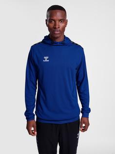 Rückansicht von hummel hmlAUTHENTIC PL HOODIE Hoodie Herren TRUE BLUE