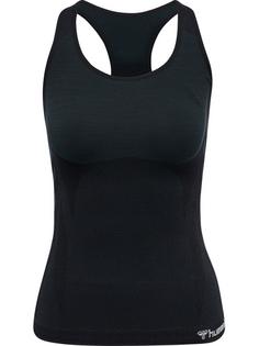 hummel HMLCLEA SEAMLESS TOP Funktionsshirt Damen BLACK MELANGE