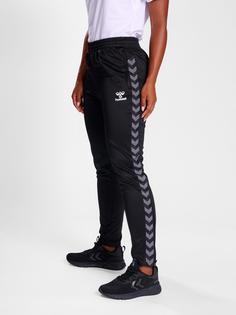 Rückansicht von hummel hmlAUTHENTIC MICRO PANTS WOMAN Trainingshose Damen BLACK