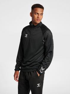 Rückansicht von hummel hmlLEAD PRO HALF ZIP Funktionssweatshirt Herren BLACK