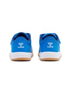 Rückansicht von hummel MULTIPLAY FLEX VC JR Hallenschuhe Kinder BLUE/WHITE
