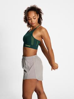 Rückansicht von hummel hmlMT ZONE SEAMLESS SPORTS BRA Funktionstop Damen DEEP TEAL/SULPHUR SPRING