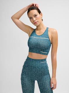 Rückansicht von hummel hmlMT DROPS SEAMLESS SPORTS BRA Funktionstop Damen STARGAZER/SILVER LINING